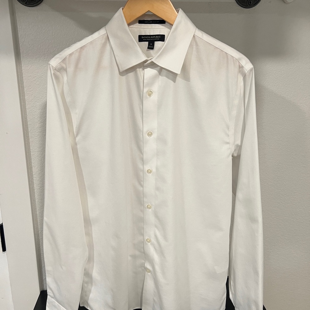 Banana Republic White Dress Shirt Classic Button-Down